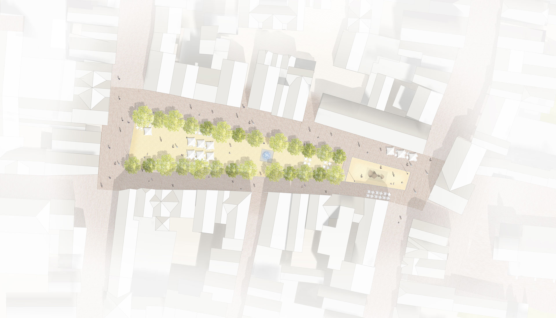 Lageplan Marktplatz Stadthagen / Entwurf Landschaftsarchitektur+ 2026